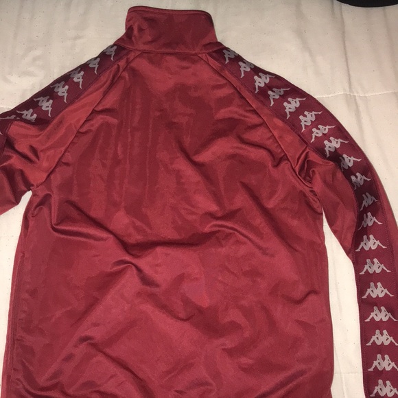 Burgundy red Kappa zip up sweater - Picture 2 of 7
